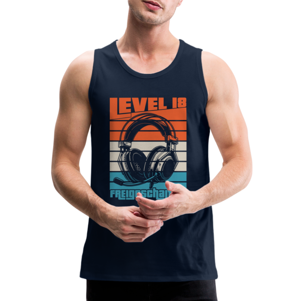 18. Geburtstag LEVEL 18 freigeschaltet Gamer Gaming - Lustiges Geschenk Tank Top - Navy