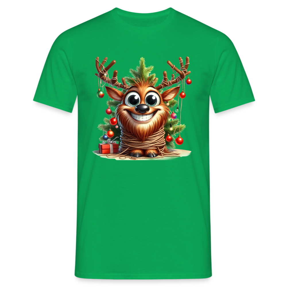 Weihnachten Süßes Rentier mit Weihnachtsbaum Lustiges Weihnachts T-Shirt - Kelly Green