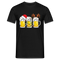 Weihnachten Weihnachtsmann Santa Rentier Bier Lustiges Weihnachts T-Shirt - Schwarz