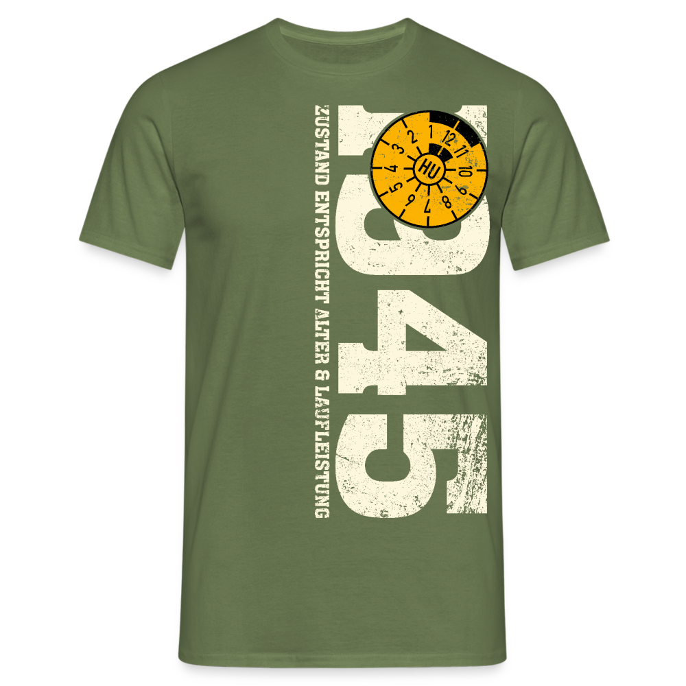 80. Geburtstag 1945 Zustand TÜV Lustiges Mechaniker Geschenk T-Shirt - Militärgrün