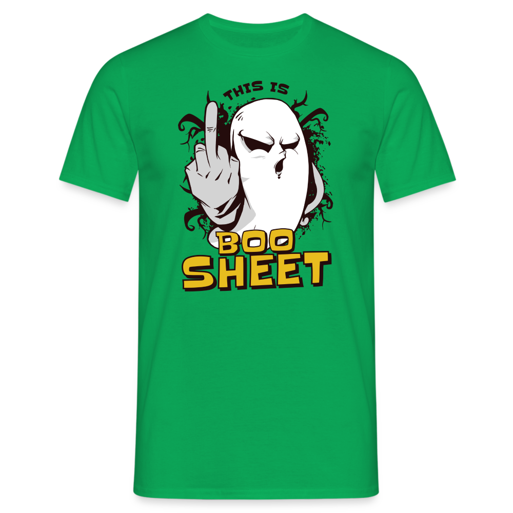 Halloween Geist Mittelfinger Boo Sheet - Lustiges Halloween T-Shirt - Kelly Green