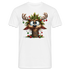 Weihnachten Witziges Rentier mit Weihnachtsbaum Lustiges Weihnachts T-Shirt - Weiß