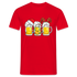 Weihnachten Weihnachtsmann Santa Rentier Bier Lustiges Weihnachts T-Shirt - Rot