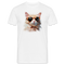 Lustige Katze mit Sonnenbrille - Lustiges Katzen T-Shirt - Weiß