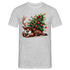 Weihnachten Lustiges Rentier Liegt unter Weihnachtsbaum Lustiges Weihnachts T-Shirt - Grau meliert