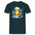 Bier Lustiges Weihnachts T-Shirt - Navy