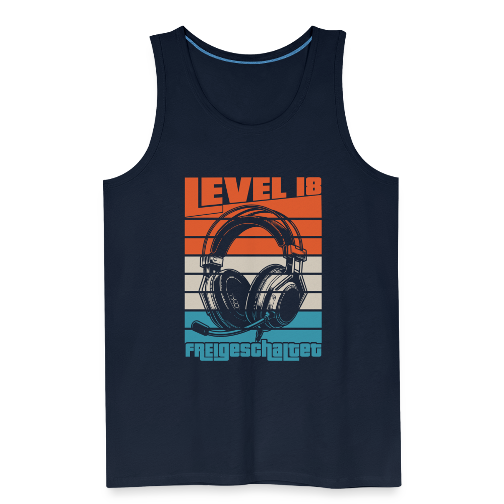 18. Geburtstag LEVEL 18 freigeschaltet Gamer Gaming - Lustiges Geschenk Tank Top - Navy