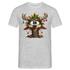 Weihnachten Witziges Rentier mit Weihnachtsbaum Lustiges Weihnachts T-Shirt - Grau meliert