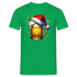 Weihnachten Bier mit Santa Weihnachtsmann Mütze Lustiges Weihnachts T-Shirt - Kelly Green