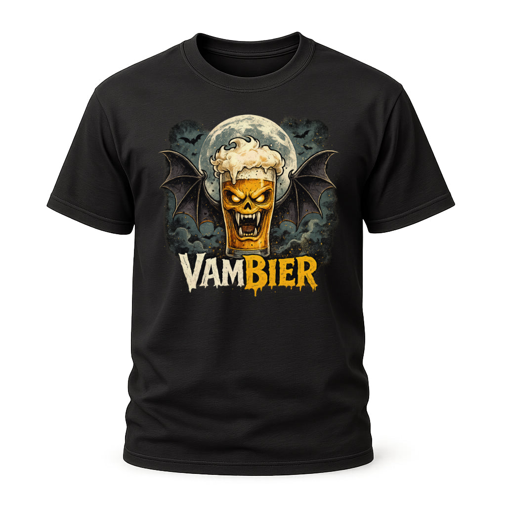 Halloween Shirt - Vampier Bier Vambier – Lustiges Halloween Bier T-Shirt