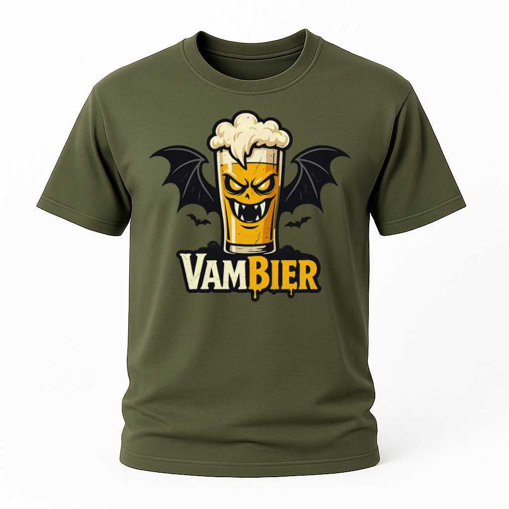 Halloween Shirt - Vampier Bier Vambier – Humorvolles Bier T-Shirt