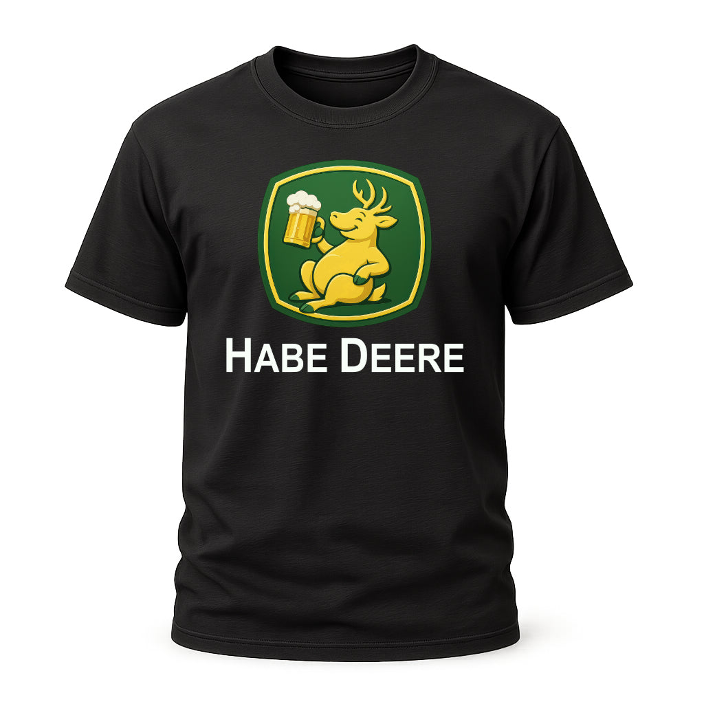 Trinkender Hirsch – Habe Deere Bier Logo Lustiges Parodie T-Shirt