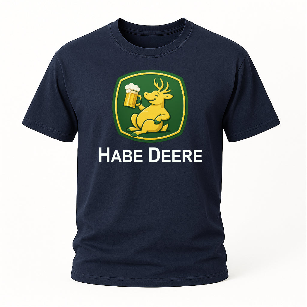 Trinkender Hirsch – Habe Deere Bier Logo Lustiges Parodie T-Shirt