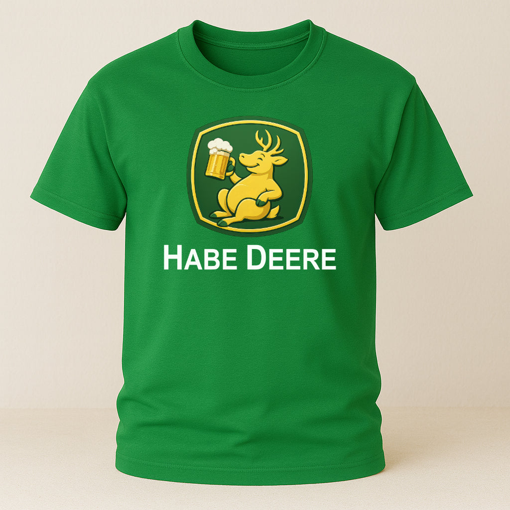 Trinkender Hirsch – Habe Deere Bier Logo Lustiges Parodie T-Shirt