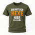 Halloween - Fasching - Bin mit der Hexe hier - Lustiges T-Shirt