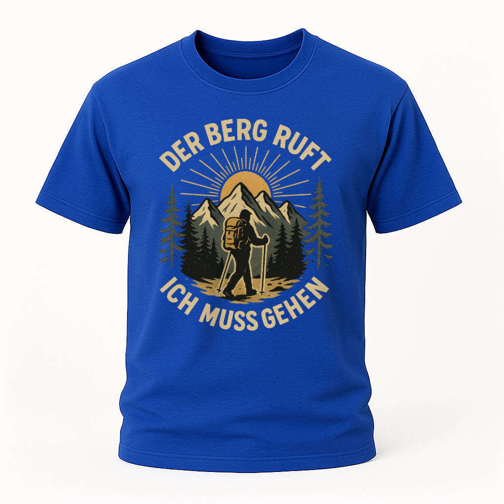 Wandern Berge Shirt - Bergmensch - Der Berg Ruft Lustiges T-Shirt