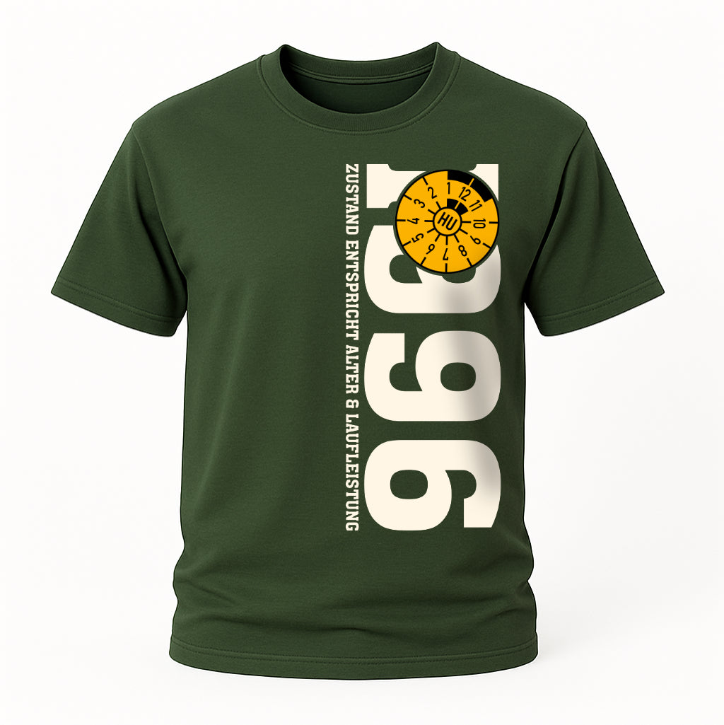 30. Geburtstag 1996 Zustand entspricht Alter und Laufleistung TÜV Lustiges Mechaniker Geschenk T-Shirt