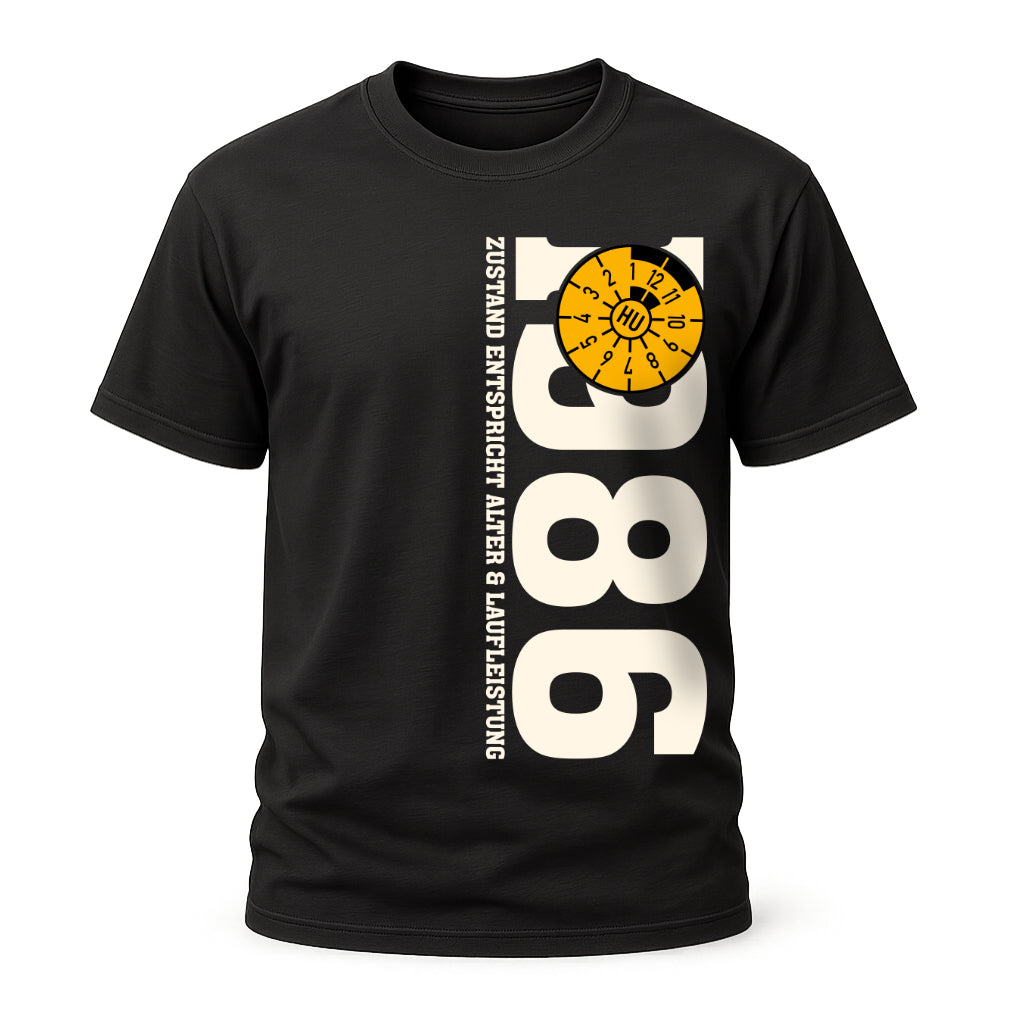 40. Geburtstag 1986 Zustand entspricht Alter und Laufleistung TÜV Lustiges Mechaniker Geschenk T-Shirt