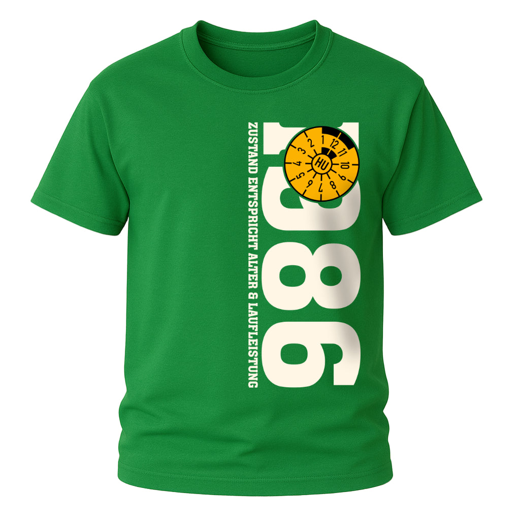 40. Geburtstag 1986 Zustand entspricht Alter und Laufleistung TÜV Lustiges Mechaniker Geschenk T-Shirt