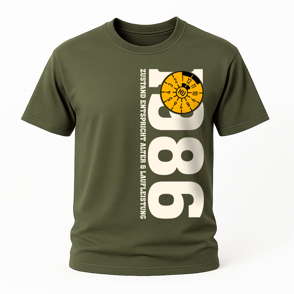 40. Geburtstag 1986 Zustand entspricht Alter und Laufleistung TÜV Lustiges Mechaniker Geschenk T-Shirt