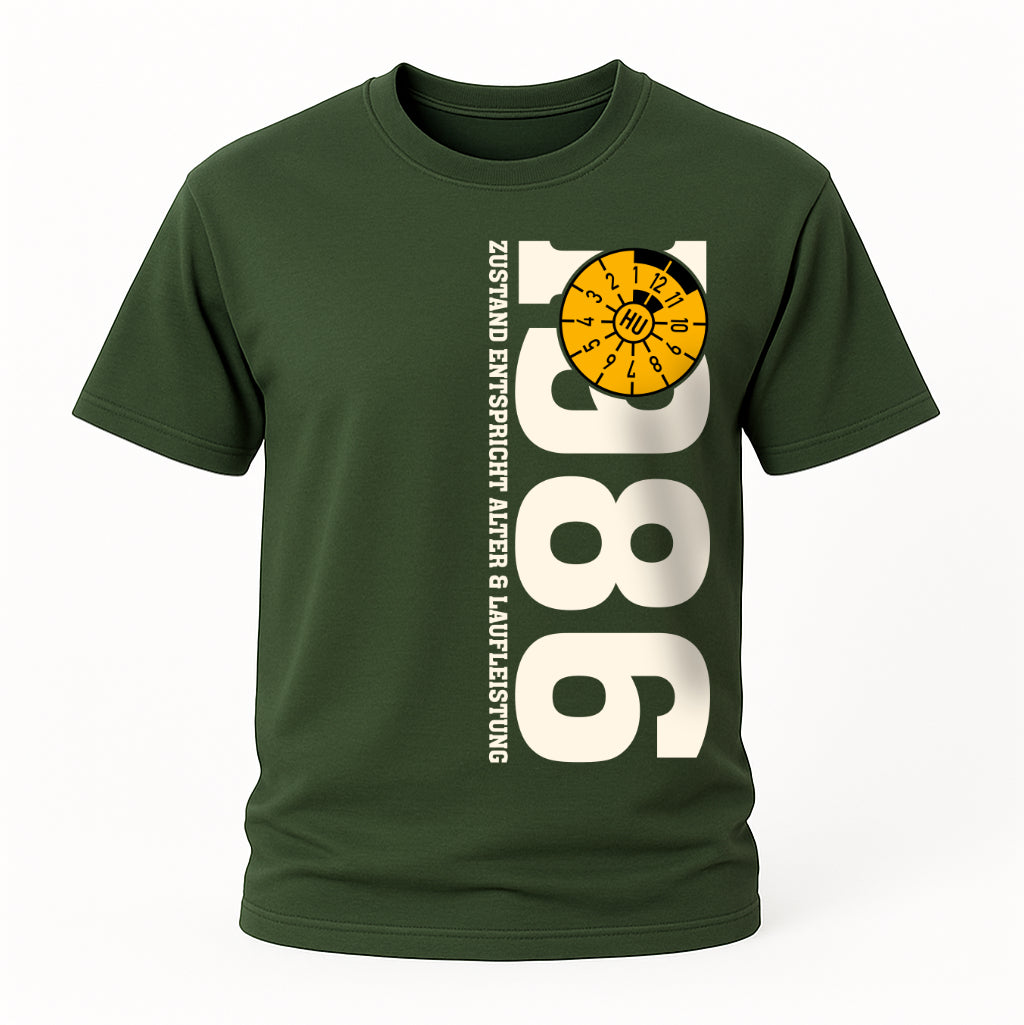 40. Geburtstag 1986 Zustand entspricht Alter und Laufleistung TÜV Lustiges Mechaniker Geschenk T-Shirt