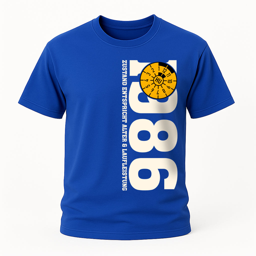 40. Geburtstag 1986 Zustand entspricht Alter und Laufleistung TÜV Lustiges Mechaniker Geschenk T-Shirt