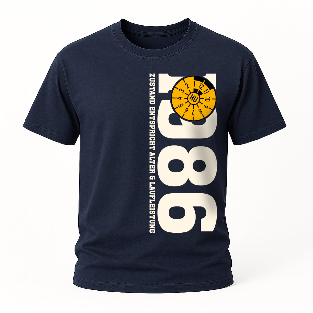 40. Geburtstag 1986 Zustand entspricht Alter und Laufleistung TÜV Lustiges Mechaniker Geschenk T-Shirt