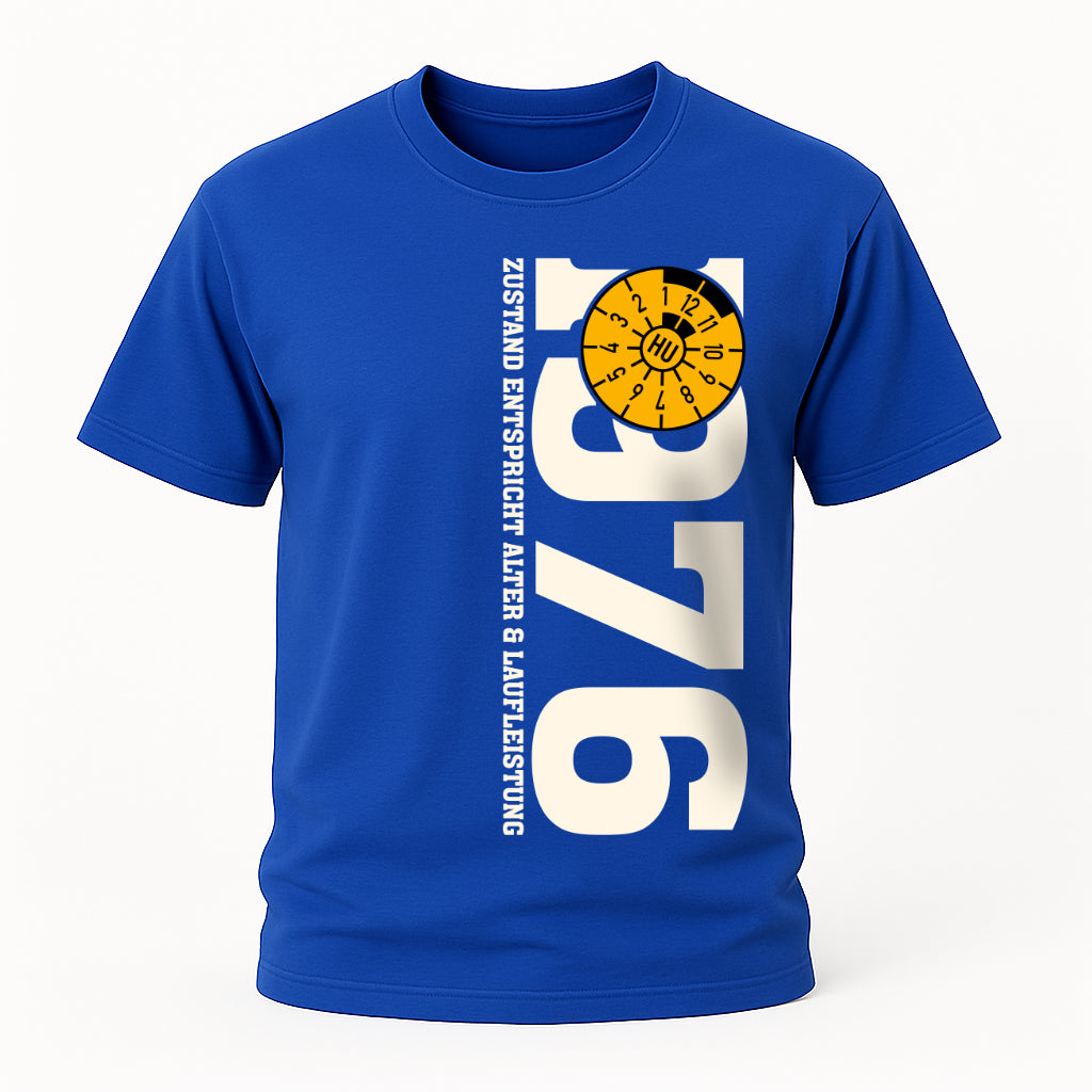 50. Geburtstag 1976 Zustand entspricht Alter und Laufleistung TÜV Lustiges Mechaniker Geschenk T-Shirt