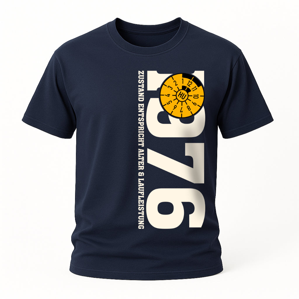 50. Geburtstag 1976 Zustand entspricht Alter und Laufleistung TÜV Lustiges Mechaniker Geschenk T-Shirt