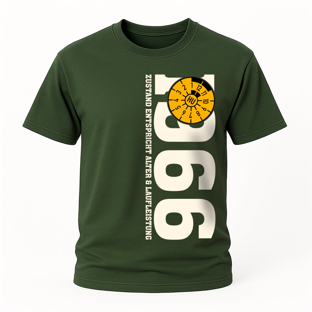 60. Geburtstag 1966 Zustand entspricht Alter und Laufleistung TÜV Lustiges Mechaniker Geschenk T-Shirt