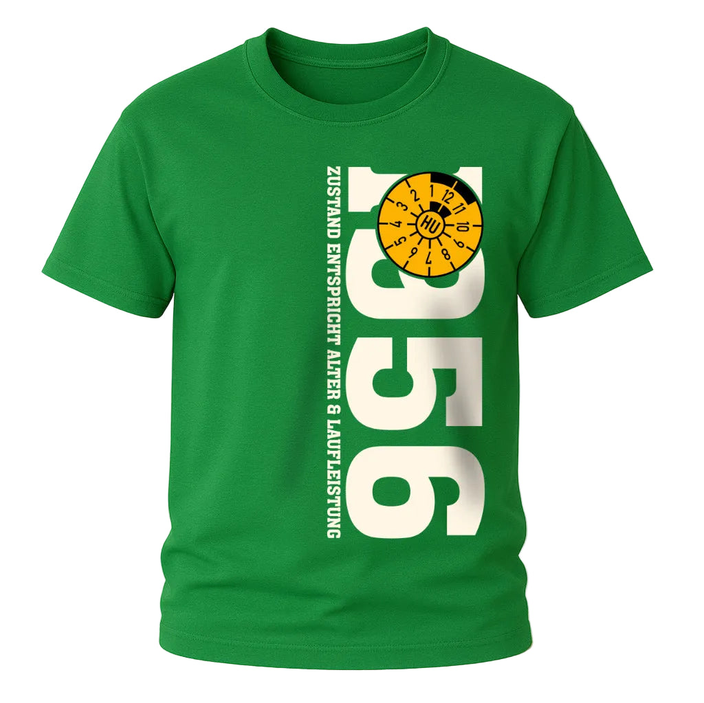 70. Geburtstag 1956 Zustand entspricht Alter und Laufleistung TÜV Lustiges Mechaniker Geschenk T-Shirt