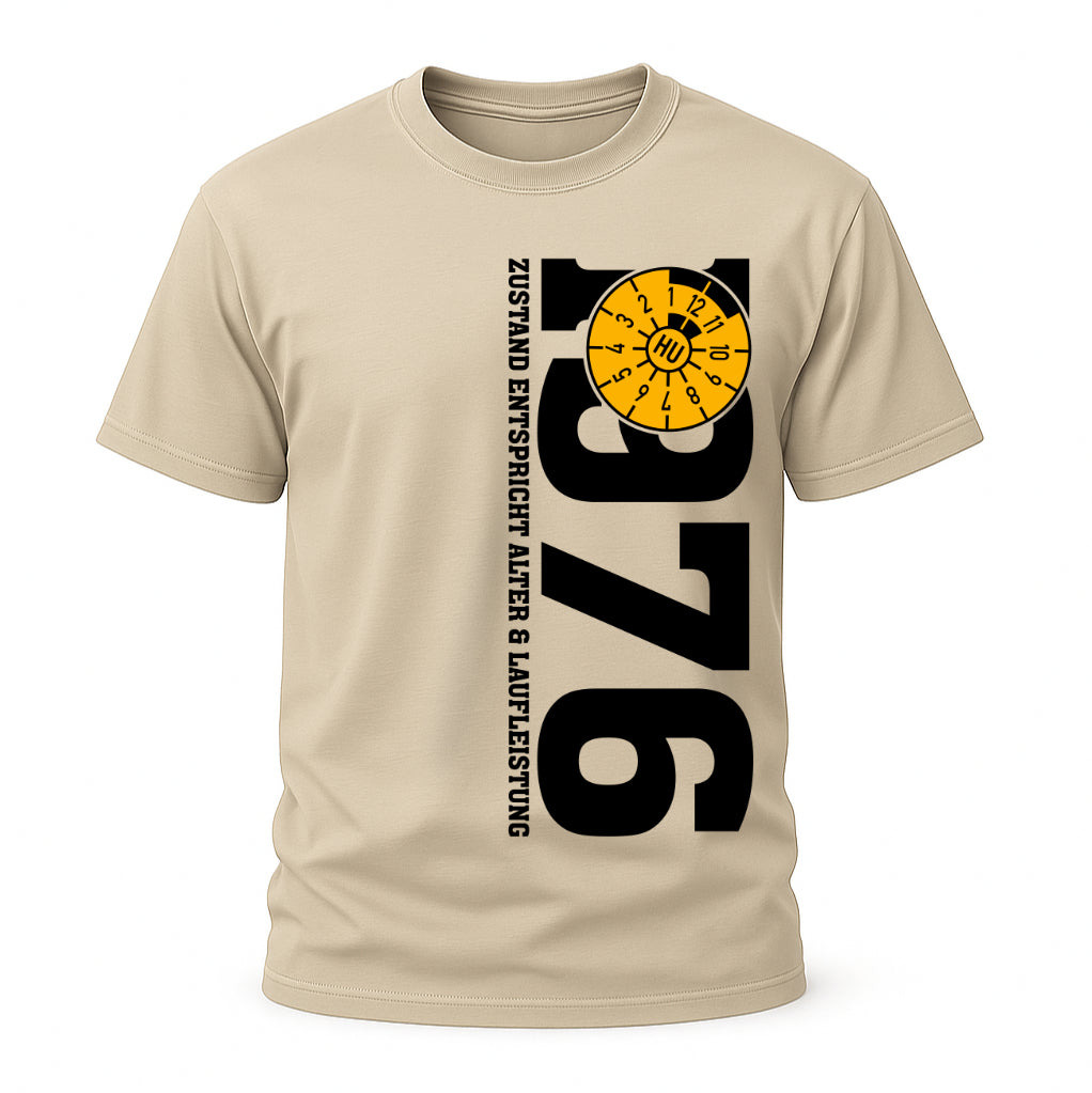50. Geburtstag 1976 Zustand entspricht Alter und Laufleistung TÜV Lustiges Mechaniker Geschenk T-Shirt