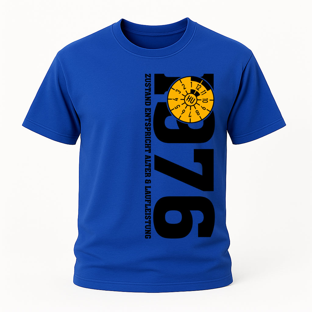 50. Geburtstag 1976 Zustand entspricht Alter und Laufleistung TÜV Lustiges Mechaniker Geschenk T-Shirt