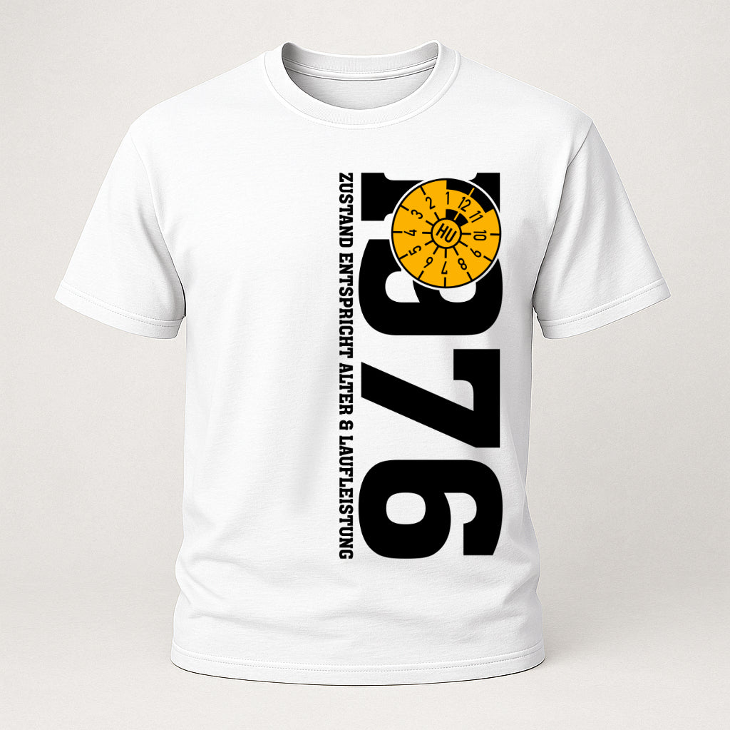 50. Geburtstag 1976 Zustand entspricht Alter und Laufleistung TÜV Lustiges Mechaniker Geschenk T-Shirt