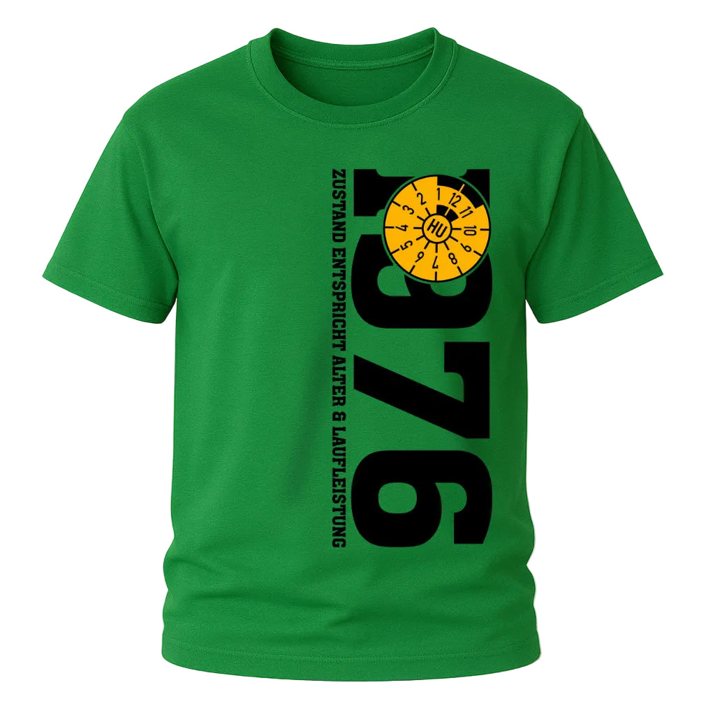 50. Geburtstag 1976 Zustand entspricht Alter und Laufleistung TÜV Lustiges Mechaniker Geschenk T-Shirt