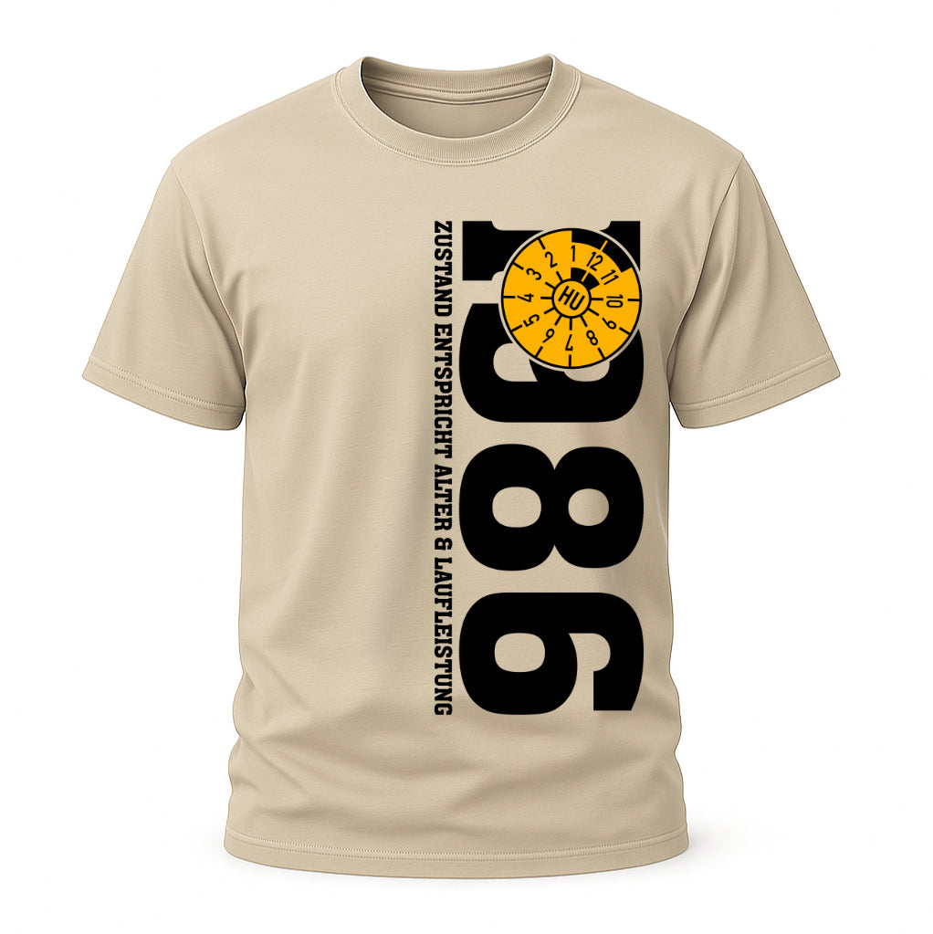 40. Geburtstag 1986 Zustand entspricht Alter und Laufleistung TÜV Lustiges Mechaniker Geschenk T-Shirt