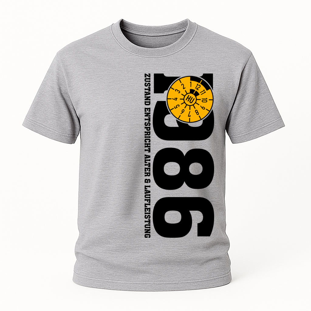 40. Geburtstag 1986 Zustand entspricht Alter und Laufleistung TÜV Lustiges Mechaniker Geschenk T-Shirt