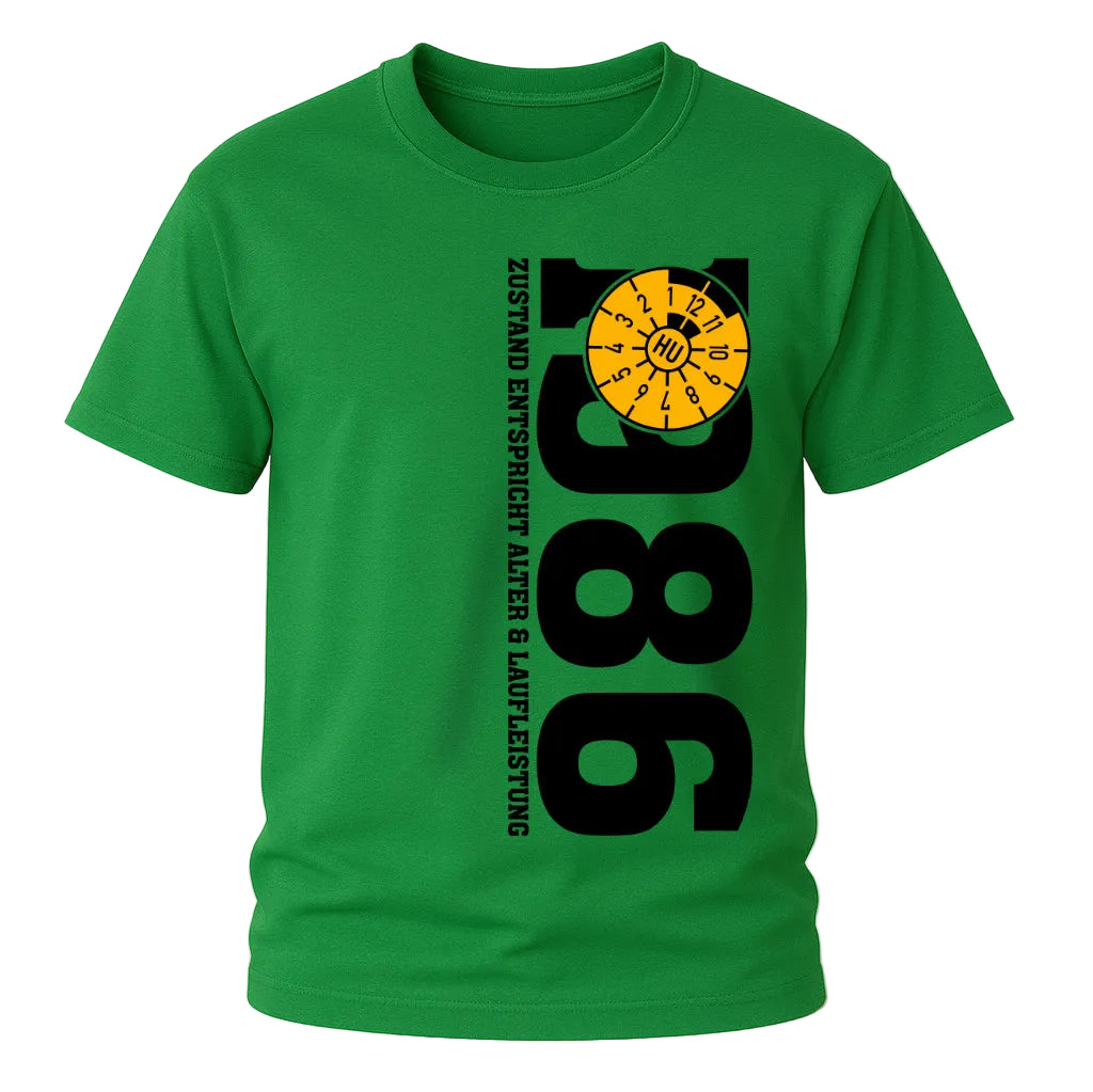 40. Geburtstag 1986 Zustand entspricht Alter und Laufleistung TÜV Lustiges Mechaniker Geschenk T-Shirt