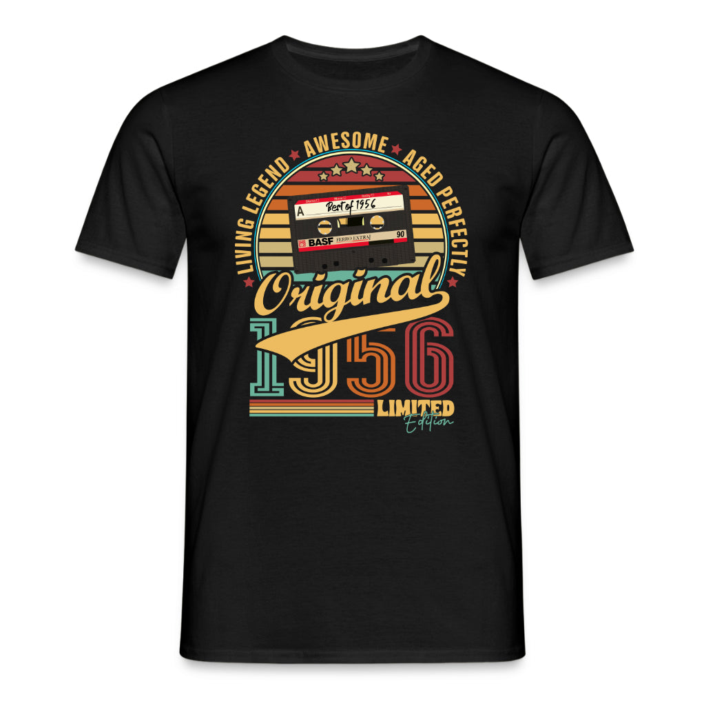 70. Geburtstag Musik Kassette Geschenk Shirt – Best of 1956 Limited Edition Retro
