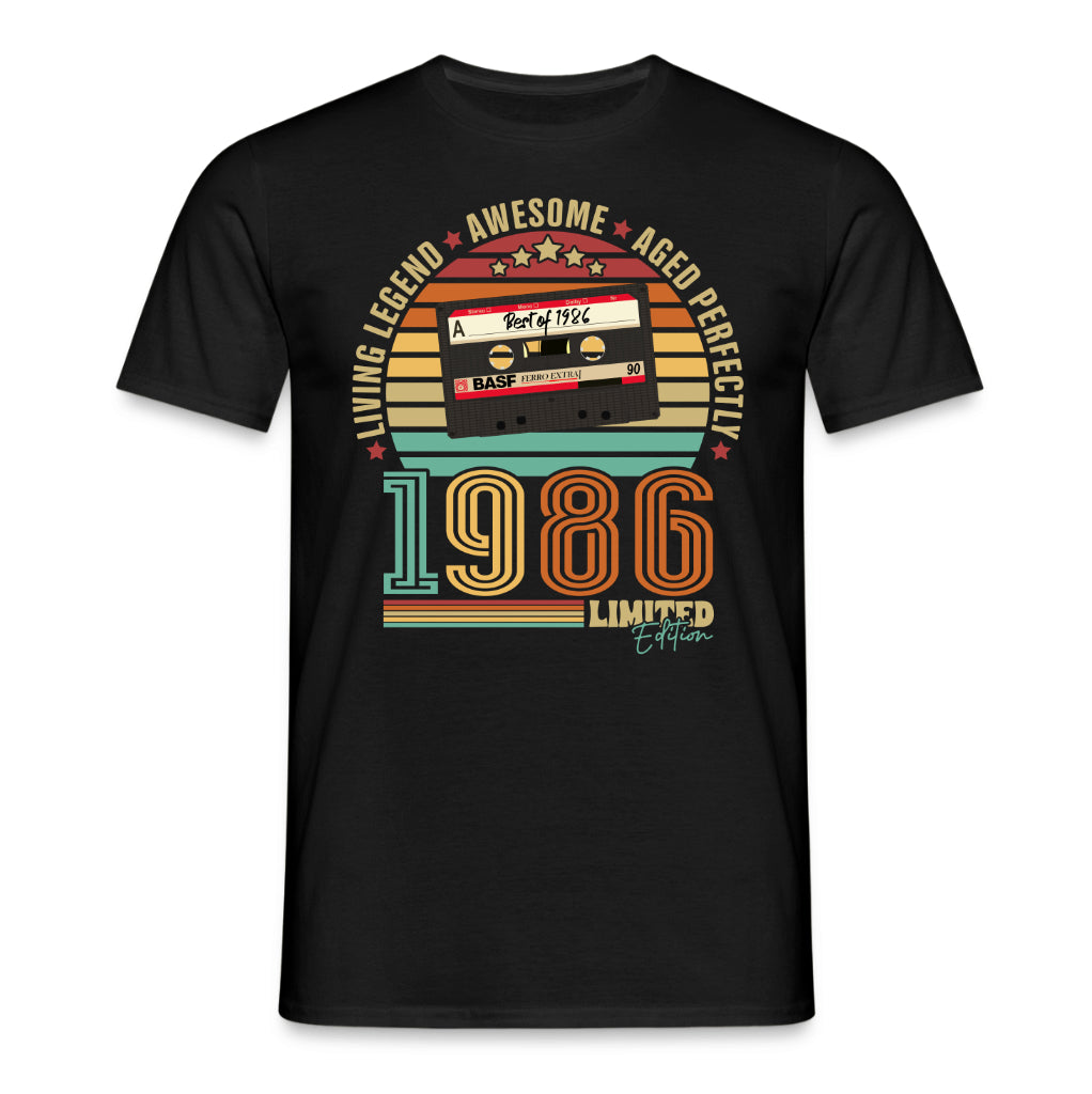 40. Geburtstag Musik Kassette Geschenk Shirt – Best of 1986 Limited Edition Retro