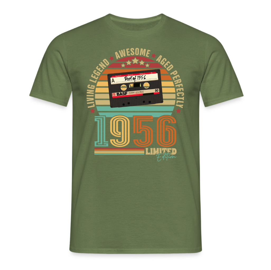 70. Geburtstag Musik Kassette Geschenk Shirt – Best of 1956 Limited Edition Retro