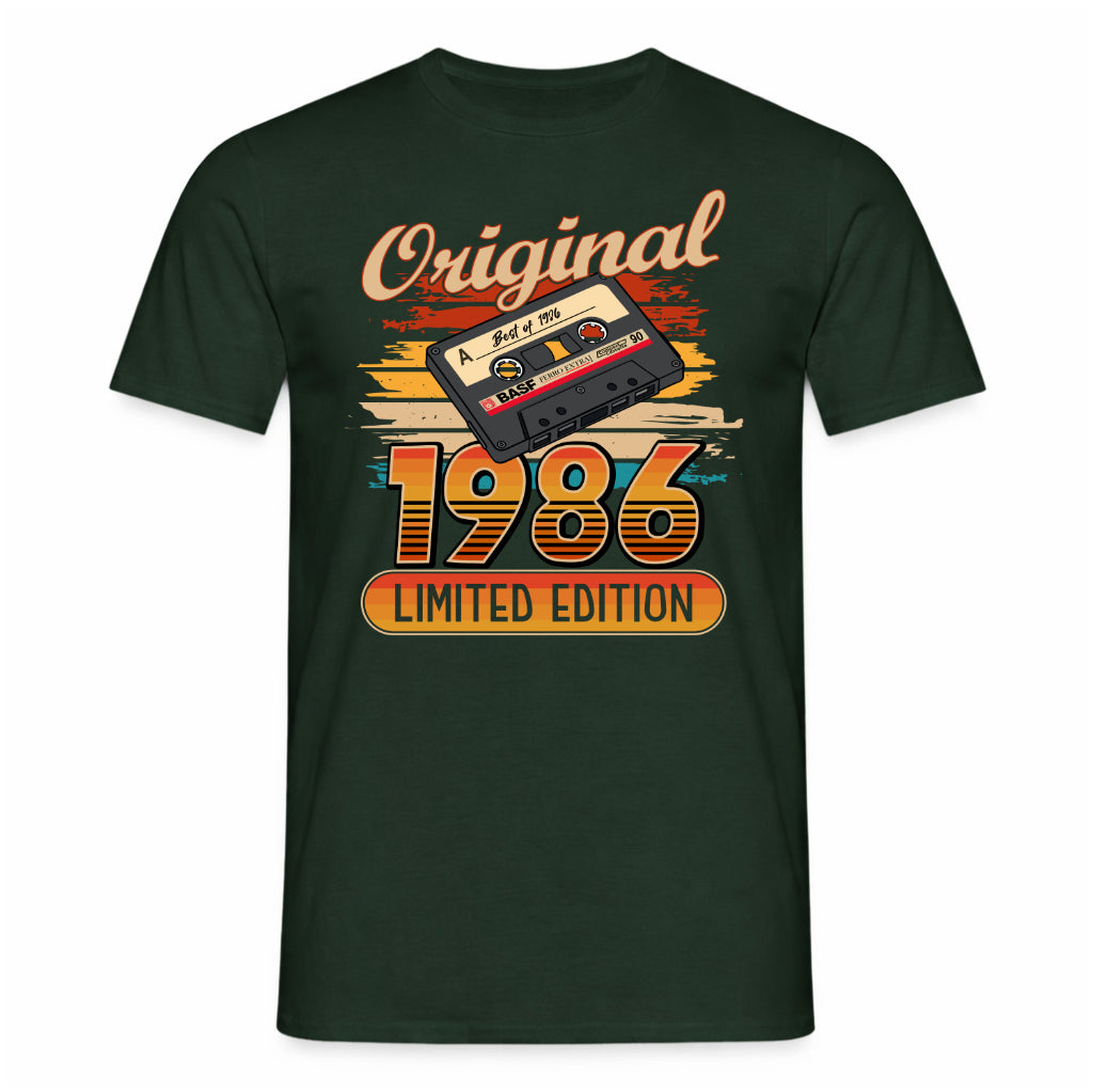 Original 40. Geburtstag Shirt – Original Best of 1986 Limited Edition Retro Musik Kassette