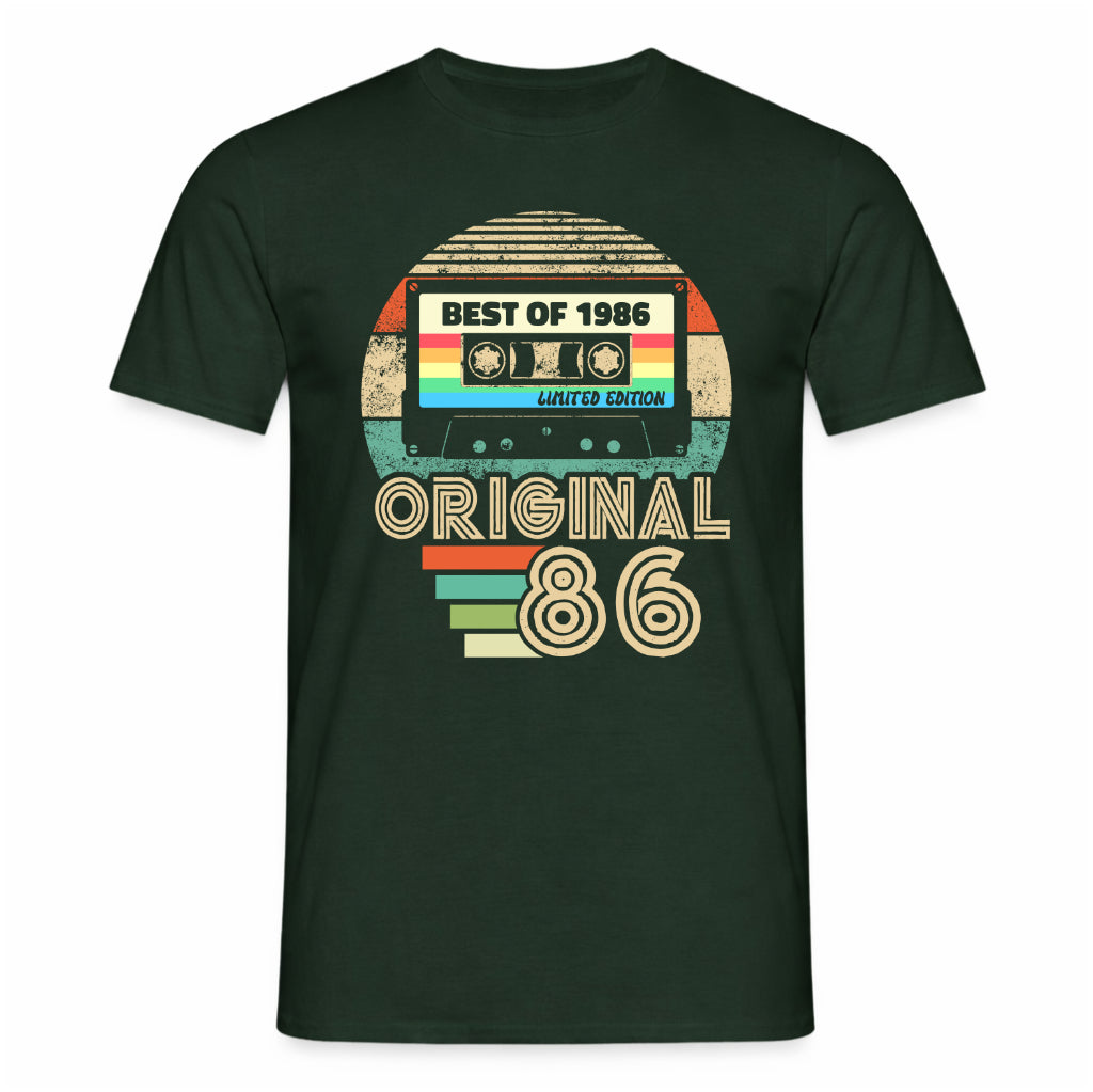 Original 40. Geburtstag Shirt – Best of 1986 Limited Edition Retro Kassette