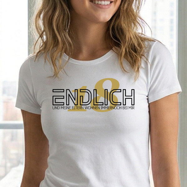 Sarkastisches 18. Geburtstag T-Shirt – „Hotel Mama“ Edition – Cooles Geschenk für Jungs & Mädels zur Volljährigkeit