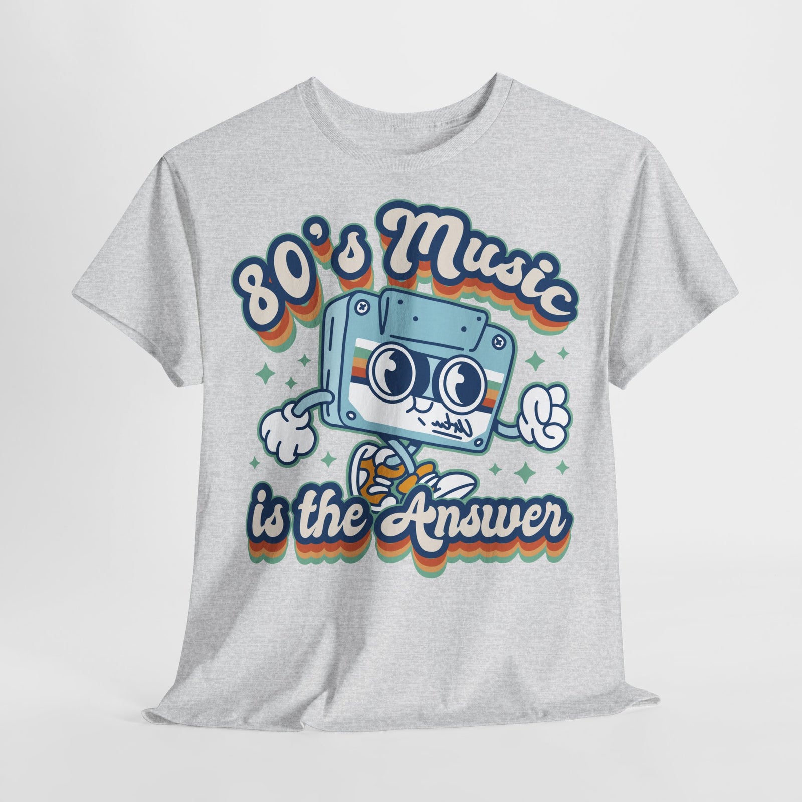 80er Musik Retro Style - Kassette - 80s MUSIC IS THE ANSWER - Musik Liebhaber - Unisex Shirt