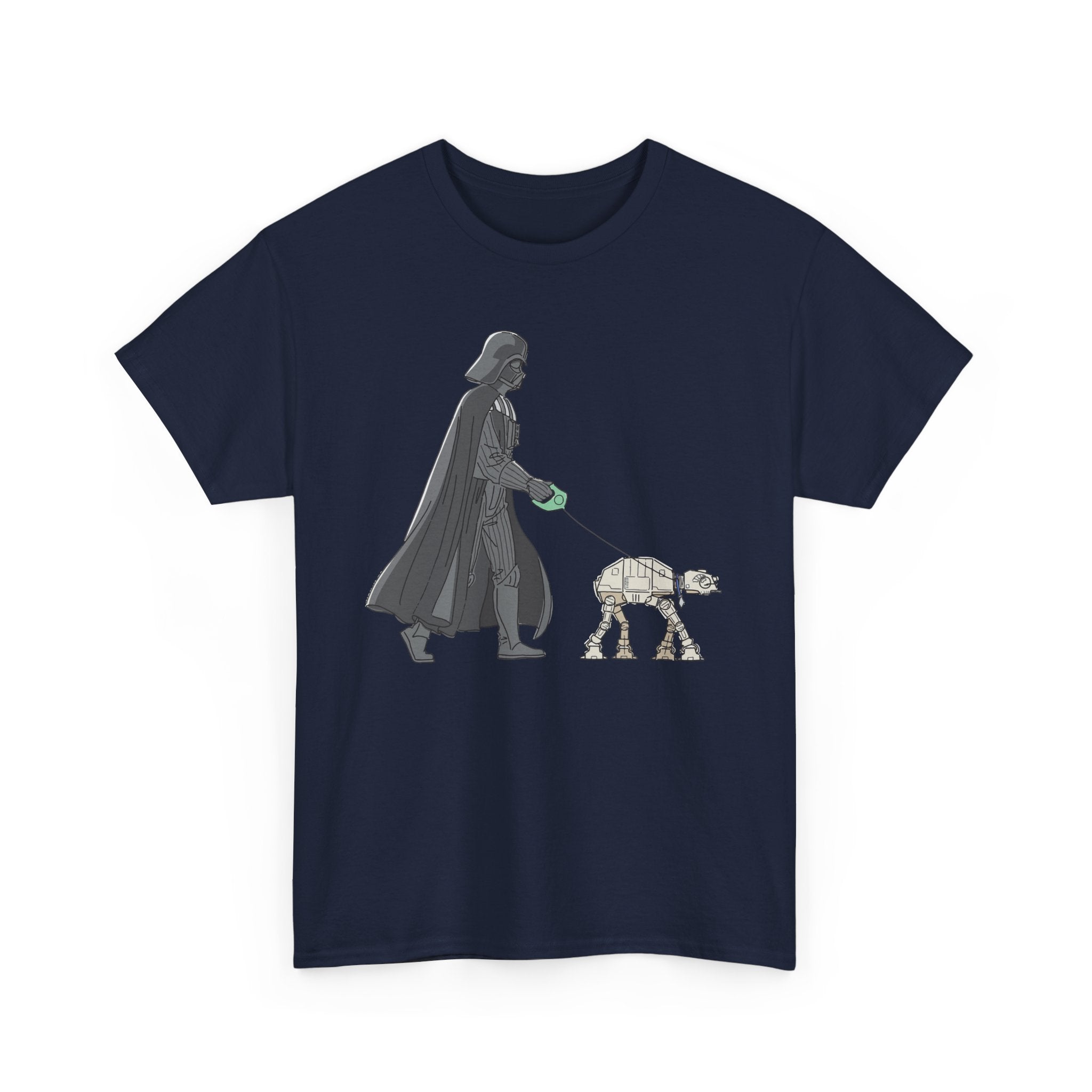 Darth Vader walks with dog at-at funny T-Shirt