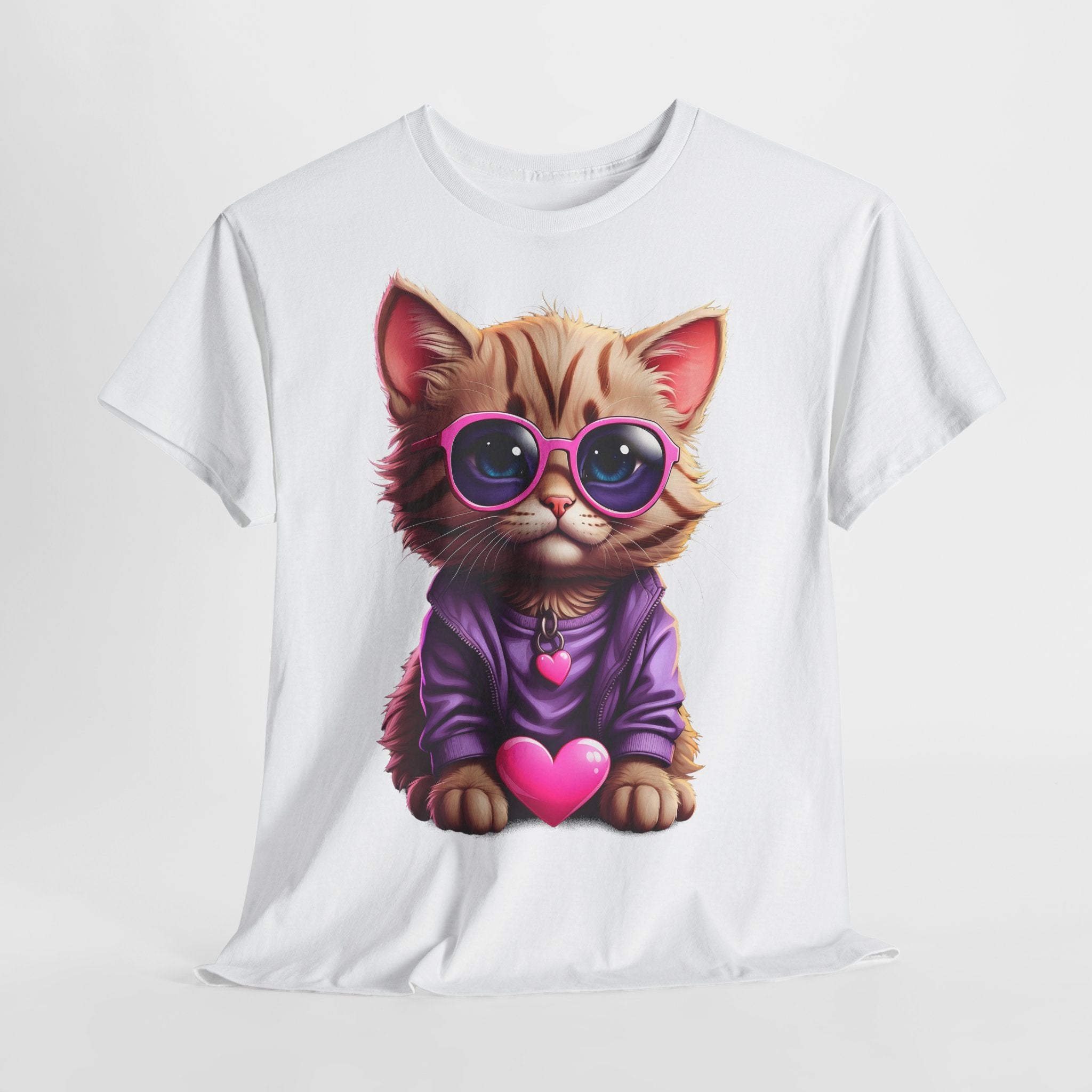 Süße Katze - Sweet Kitty - Witziges Kätzchen mit Herz - Unisex Shirt