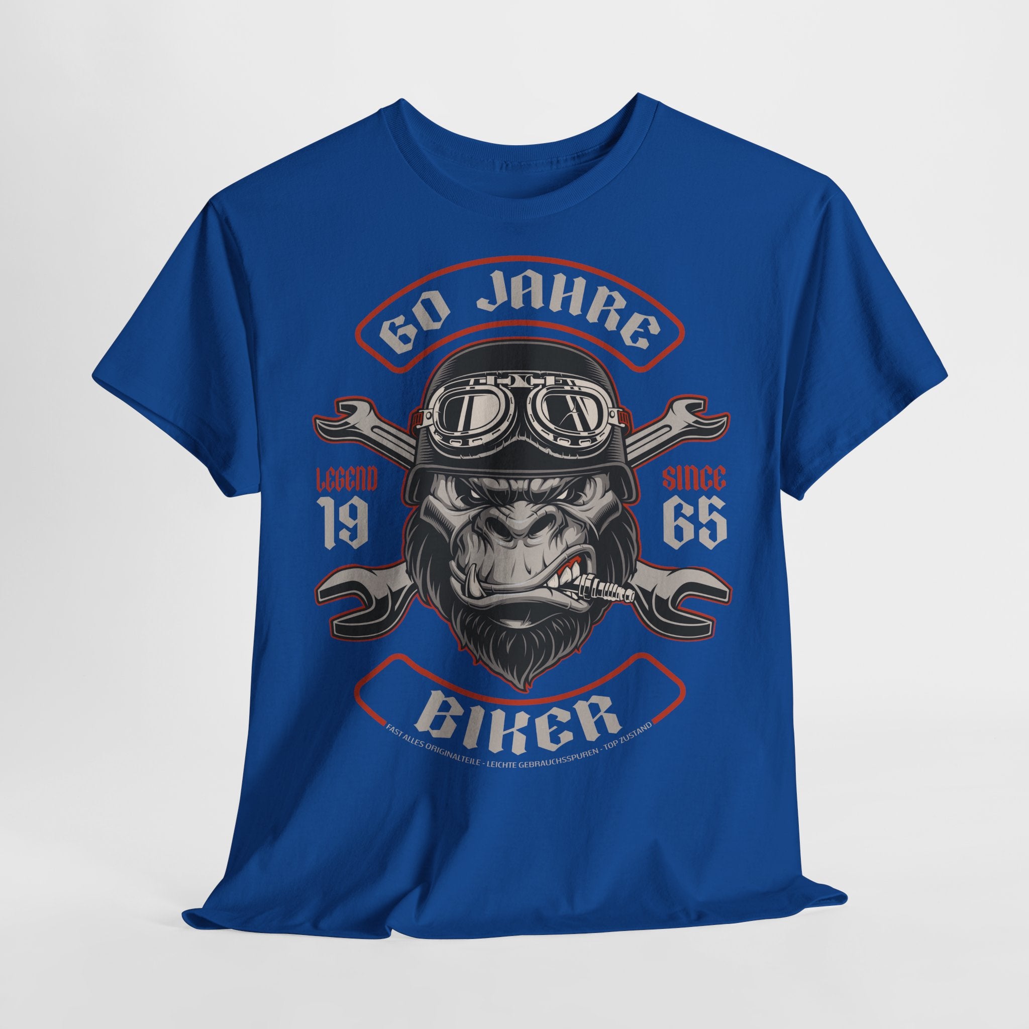 Biker 60. Geburtstag - Motorradfahrer Biker 1965 Gorilla Geschenk T- Shirt