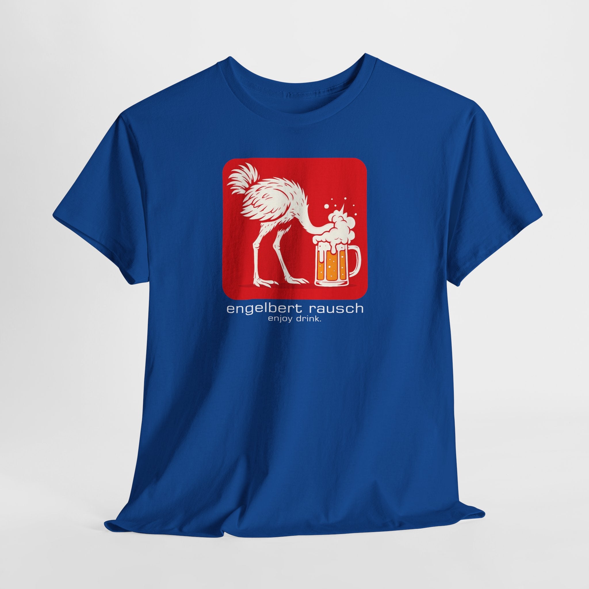 Engelbert Rausch T-Shirt – Lustiges Bier Parodie Shirt, Geschenk für Freunde
