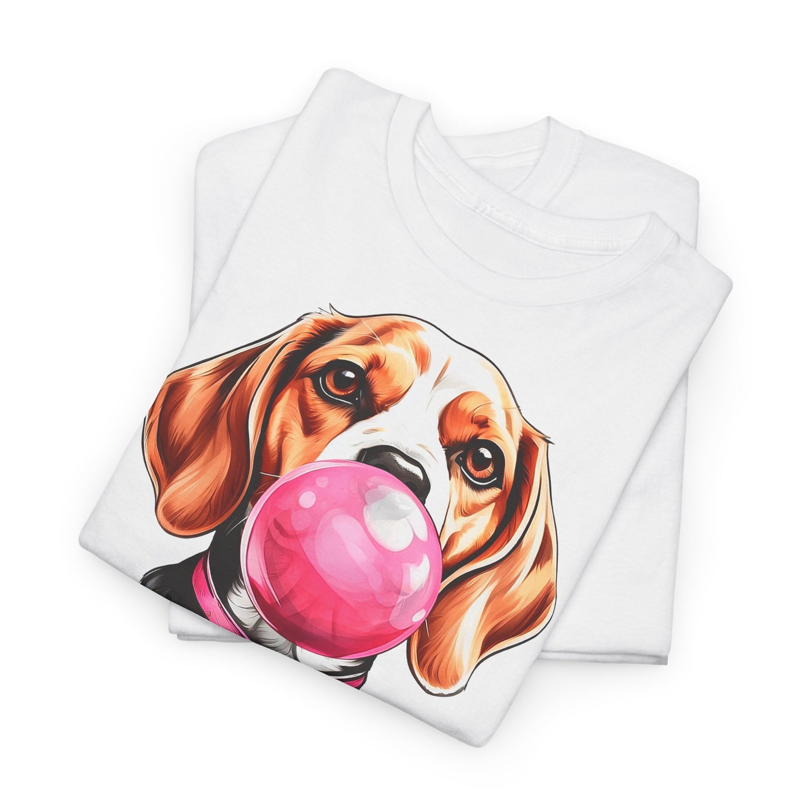 Hundeliebhaber T-Shirt - Lustiger Beagle mit Kaugummi - Beagle Hunde T-Shirt